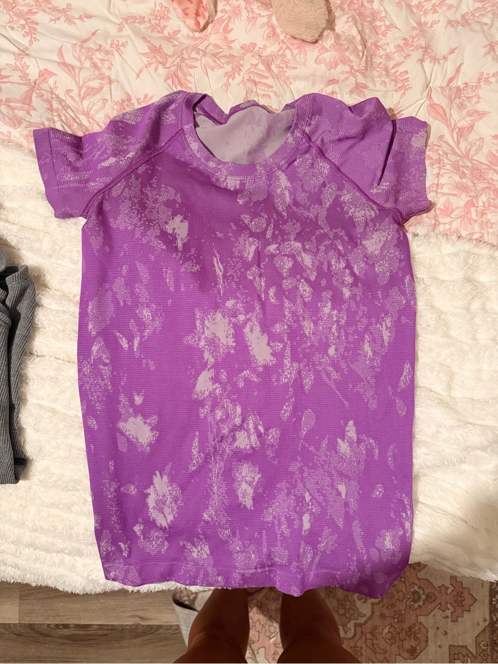 lululemon athletica Kids Purple Short Sleeve Active Tee with Light Print